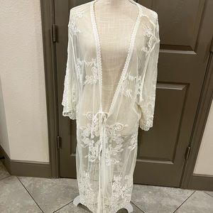 2 Lace Kimonos. Black and white